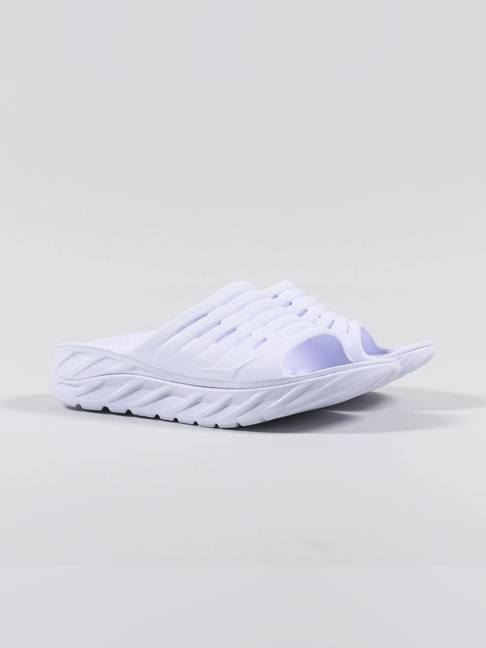 Hoka One One Ora Unisex White Recovery Pool Shower Slide Sandals M9 W11 - Picture 2 of 12